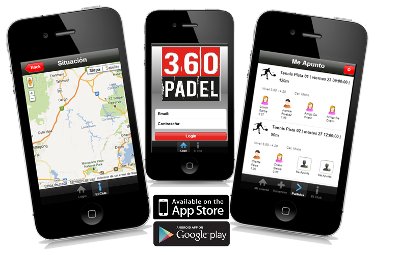 Aplicacion movil club padel